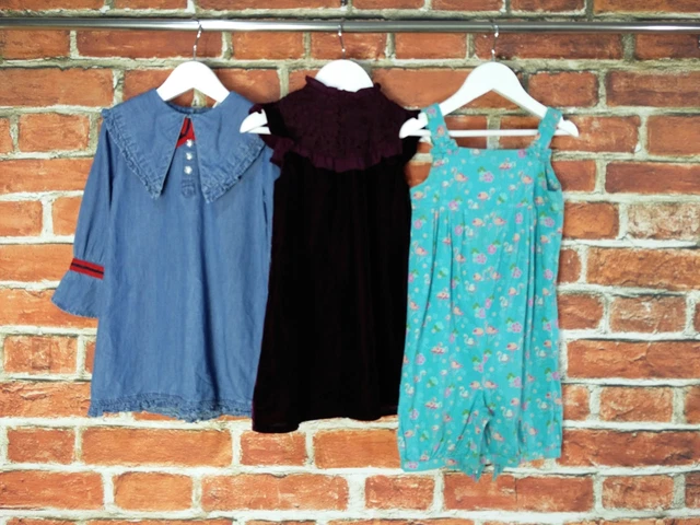 PACCHETTO RAGAZZE ETÀ 2-3 ANNI M&S NEXT MONSOON ecc ABITO PLAYSUIT DENIM PARTY 98CM