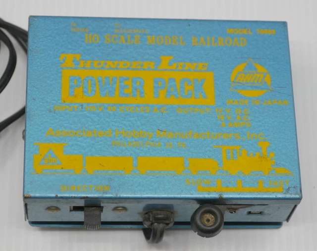 VINTAGE AHM THUNDERLINE Power Pack For Ho Gauge Model Railroad, 70003