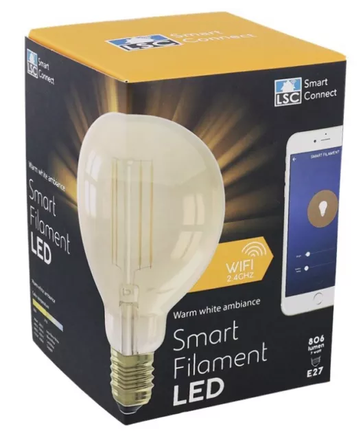 Ampoule LED LEDVANCE Wifi SMART+ filament Edison 30 RGBW multicolore ( –  LEDVANCE France
