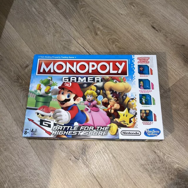 MONOPOLY GAMER NINTENDO Mario Bros Edition Board Game Hasbro 2017 £10. ...