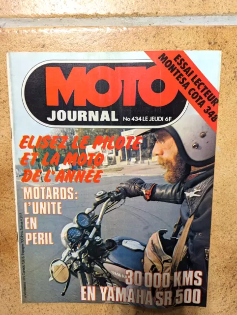 MOTO JOURNAL N° 434 348 Montesa Cota Yamaha  500 SR 1979 sans poster