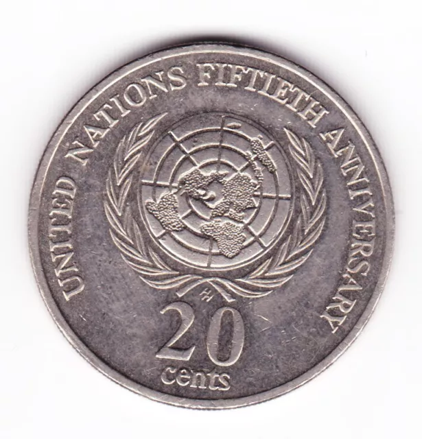 1995 20c Twenty Cent " UNITED NATIONS U.N "  Commemorative 20c