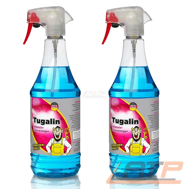 TUGA CHEMIE 2x 1 L LITRO TUGALIN® DETERGENTE VETRO PULITORE DISCHI CURA DISCHI