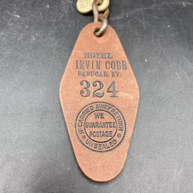 RARE HOTEL IRVIN COBB PADUCAH KY KEY FOB ROOM #324 w/ MATCHING KEY 2