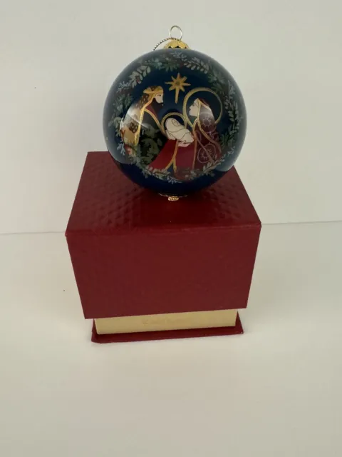 Li Bien "O Holy Night" 3" Glass Ball Christmas Ornament World Market 2022 w/ Box