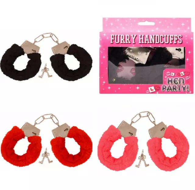 Furry Fluffy Handcuffs Fancy Dress Hen Do Night Stag Role Play Party Toy Gift