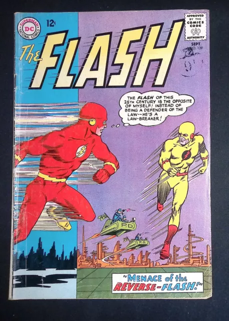 Flash #139 Silver Age DC Comics 1st Appearance Of Reverse Flash VG