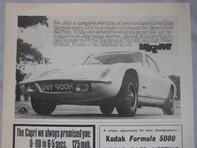 1970 Lotus Original advert No.1