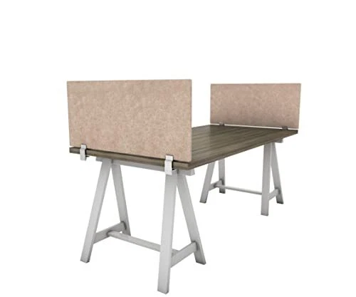 OBEX Base Acoustical Desk Mounted Split Screen Privacy Panel Table Top Separa...