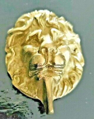 Vintage Heavy Brass Lion Head Door Knocker