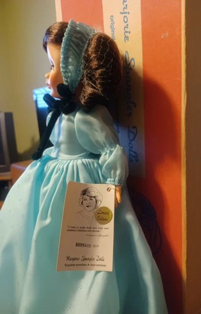 Marjorie Spangler Doll Porcelain  Emerald Isle 15" With Tags Attached 3
