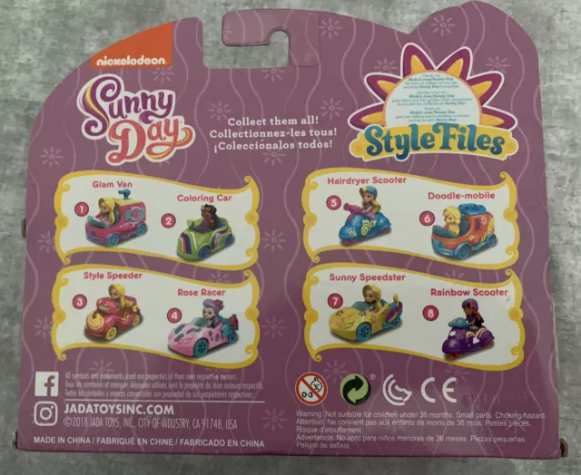Nickelodeon Sunny Day Style Speeder & Rose Racer Die Cast Vehicles. 3