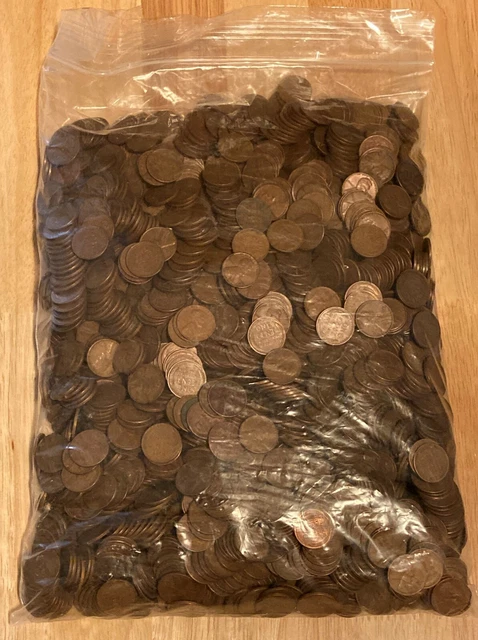 1909 - 1939 P, D, S Lincoln Wheat Cent Bag Lot - 1000+ coins
