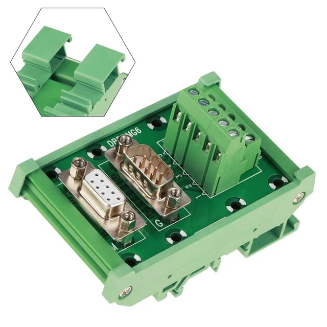 Barrette De Mise à La Terre 6 Positions En Laiton Vert - Pour Rail DIN Uxcell