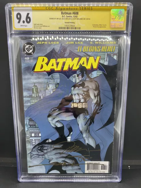 Batman #608 2nd print CGC 9.6 SS x3 signed Jim Lee Scott Williams Alex Sinclair