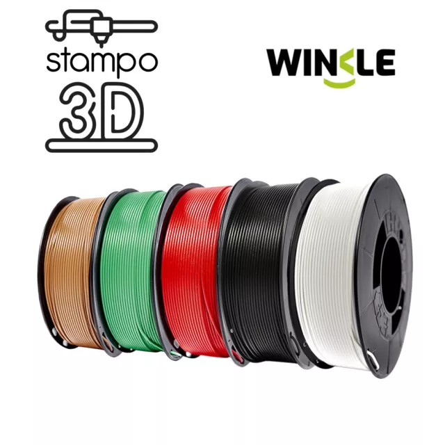 WINKLE Filamento Per Stampante 3D 1,75mm Bobina 1KG PLA-HD TENAFLEX ASA ABS WOOD