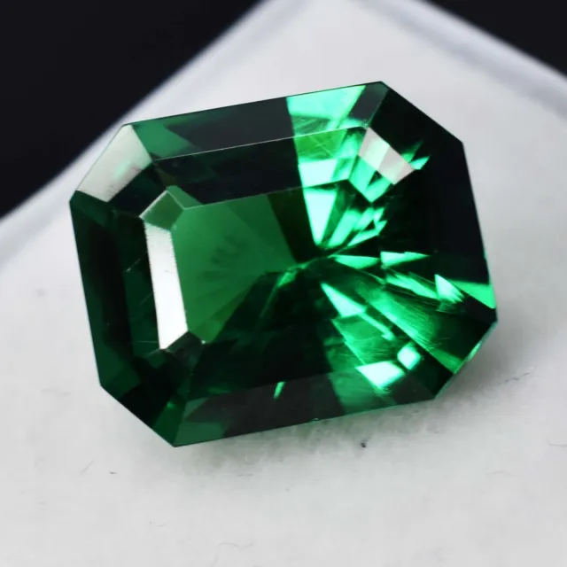 Natural Tsavorite Green Garnet 10 Ct Emerald Shape CERTIFIED Loose Gemstone