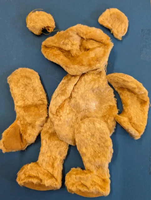 Partly made jointed teddy bear, approx 28cm.  Golden colour.
