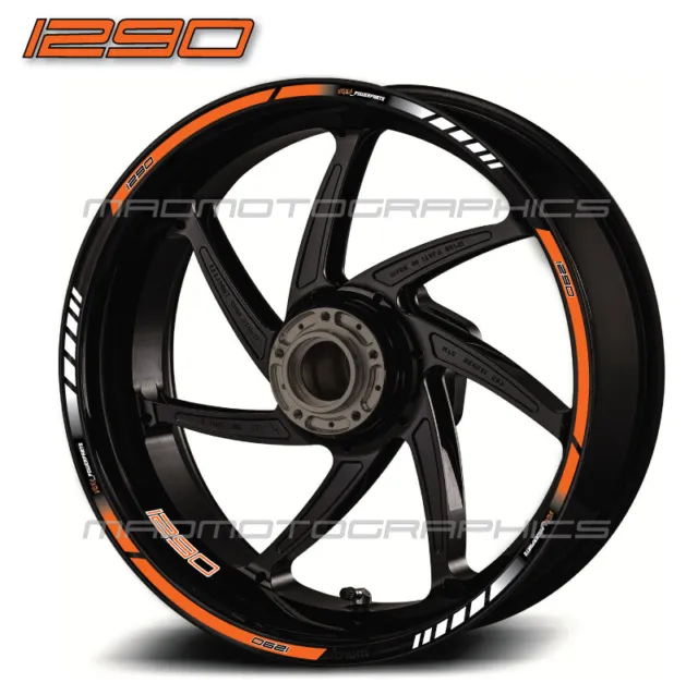 1290 Super Duke R motorcycle wheel decals for KTM rim stickers Laminated set