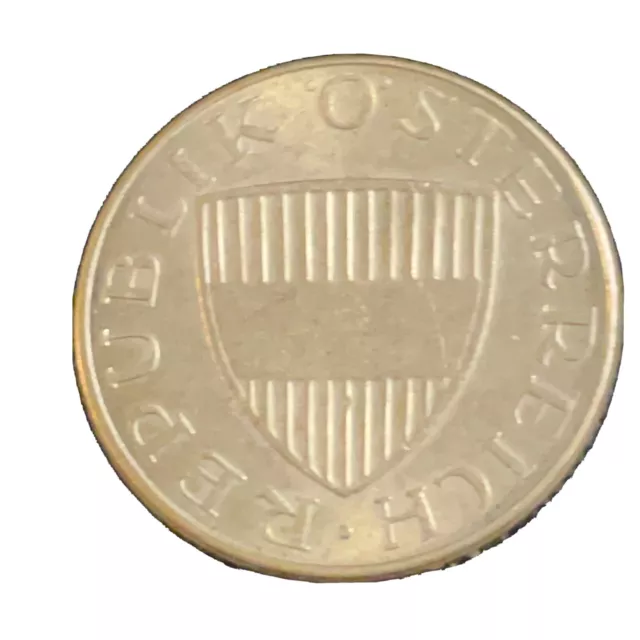 Austria 50 Groschen Coin 1973 Second Republic Aluminum Bronze 19.5mm KM # 2889 2