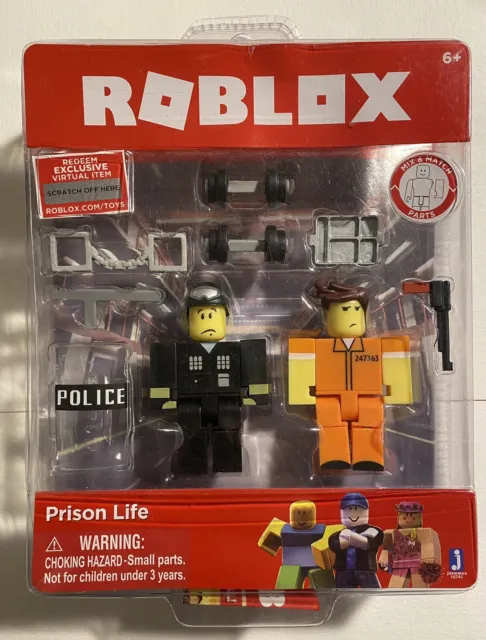  Roblox Action Collection - Prison Life Game Pack [Includes  Exclusive Virtual Item] : Toys & Games