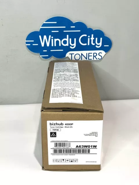 Konica TNP38 A63W01W Same as TNP35 Black Toner Cartridge 20K Pages bizhub 4000P