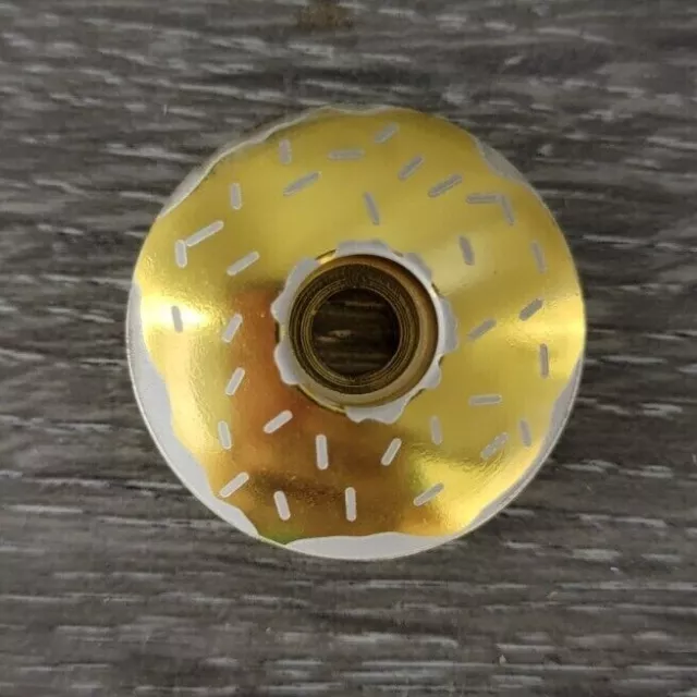 Sprinkles Donut Bicycle Headset Top Cap 1 1/8" Gold Stem Cap Bike Simpsons