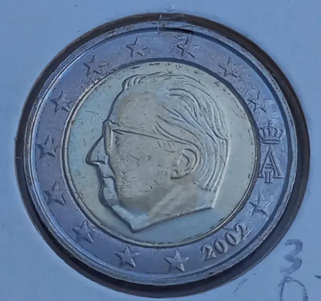 2 Euros 2002 Belgica, Euro Coin Belgium/Belgique, Sin Circular, La De Las Fotos
