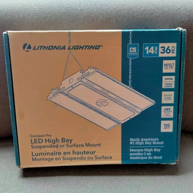 Lithonia Lighting High Bay LED Warehouse Light Fixture - 15k Lumens