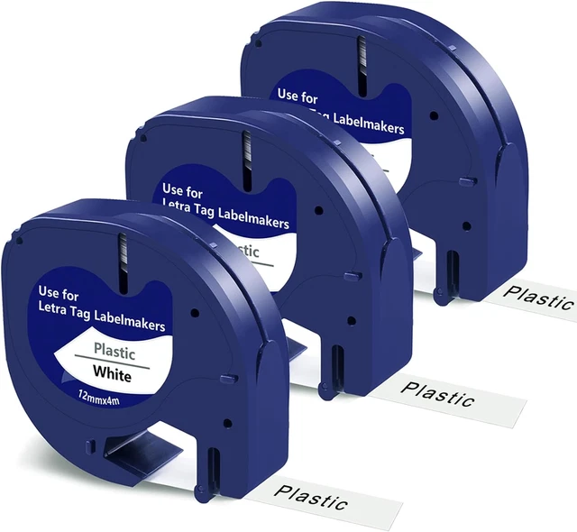 3 PACK COMPATIBLE with Dymo Letratag Label Tape, LT 91201 S0721660 £16. ...