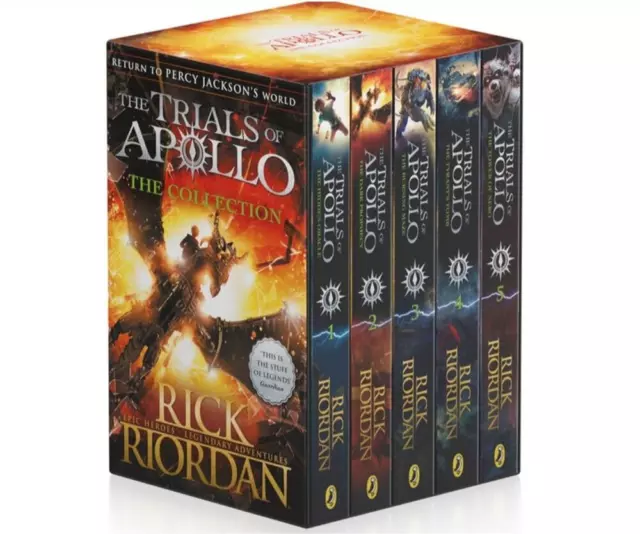 NEW Trials of Apollo Collection 5 Books Gift Boxed Slipcase Set by Rick Riordan!