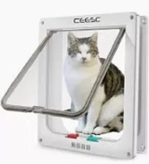 chatière CEESC couleur blanc pour chat jusqu'à 10kg