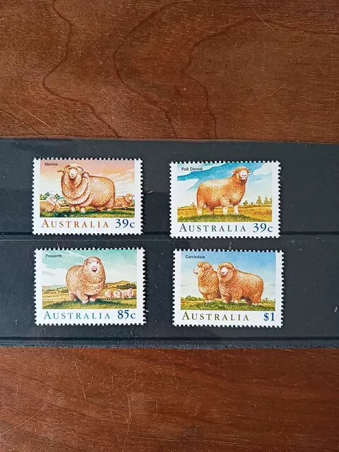 stamps Australia sheep 1989 UMM