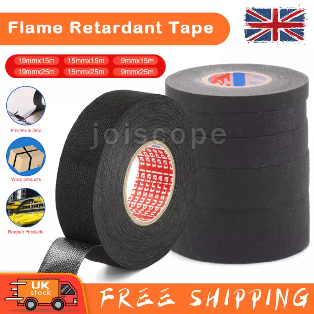 9~19mm Electrical Tape Car Wiring Loom Tape Adhesive Fabric Harness Insulation