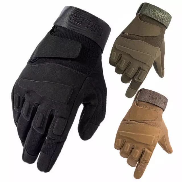 Guantes Tácticos de Motocicleta Combate Militar Guantes Dedo Completo Caza Tiro