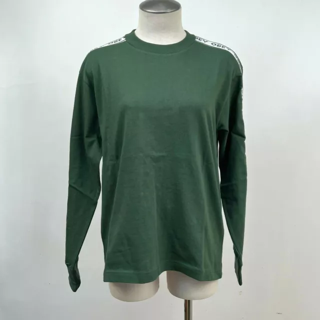 Obey Women's LS Pullover Sonic Crew Forest Green Size XS NWT Shepard Fairey