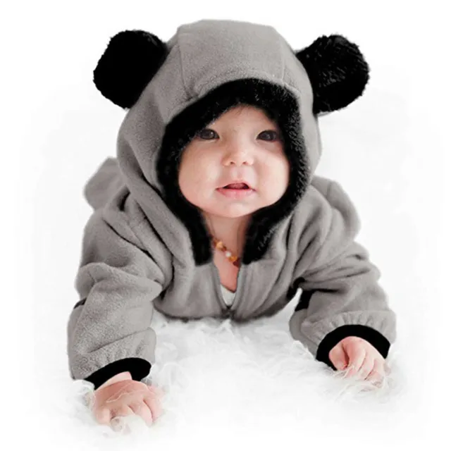 Newborn Baby Boy Girl Kids Hooded Romper Jumpsuit Bodysuit Clothes Outfits US US 3