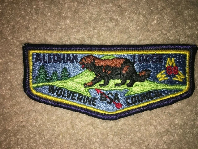 Boy Scout BSA Allohak OA Lodge 88 Wolverine Michigan Council S1 First Flap Patch