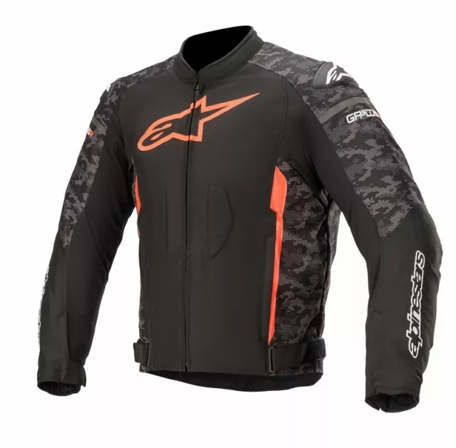 Alpinestars T-GP Plus R V3 Textile Motorcycle Jacket Black Camo Red Fluo(994)