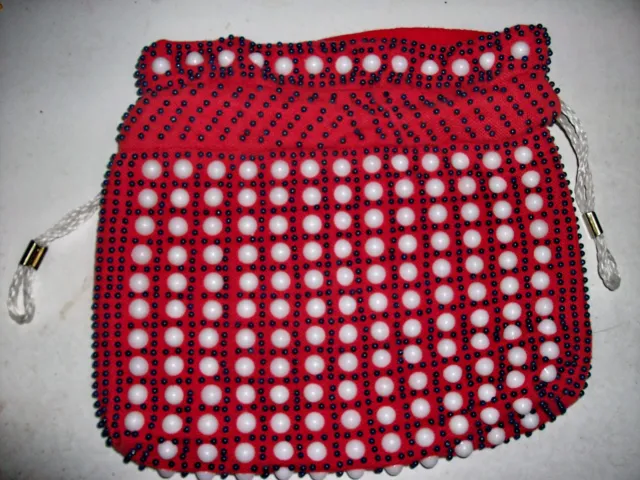 RED DRAWSTRING CARRY BAG for 7 inch Tablet, Cosmetics, Purse NWOT
