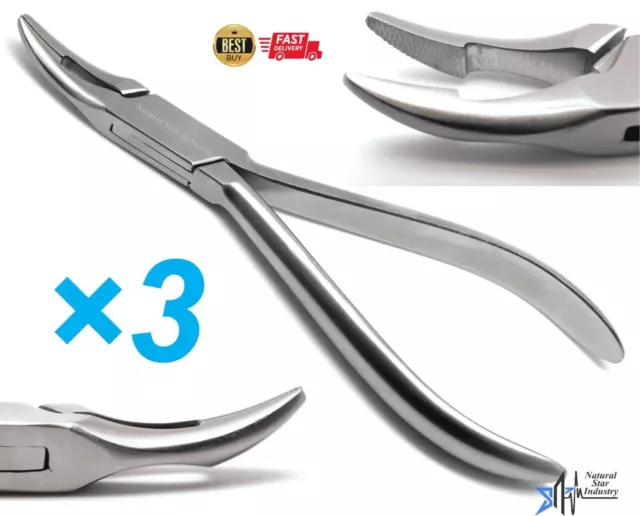 3 Pcs Dental Weingart Plier Orthodontic Wire Bending Stainless Steel Instruments