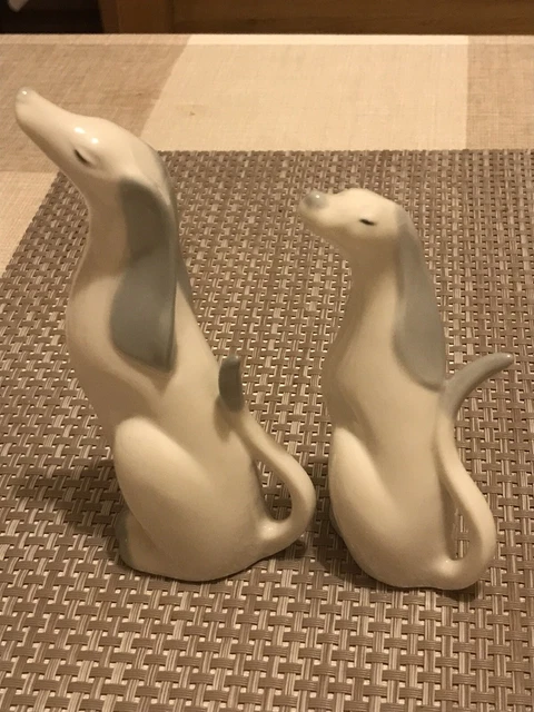 Vintage Original Porcelain Dogs  X  2
