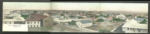 Gold Coast Ghana Accra HUGE Panorama postcard 8.5 x 42 cm Mission Africa 1899