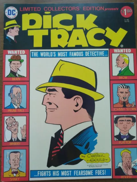 dick tracy limited collectors'edition comic book 10 x 13 1/2 ex dec-jan 1975-76