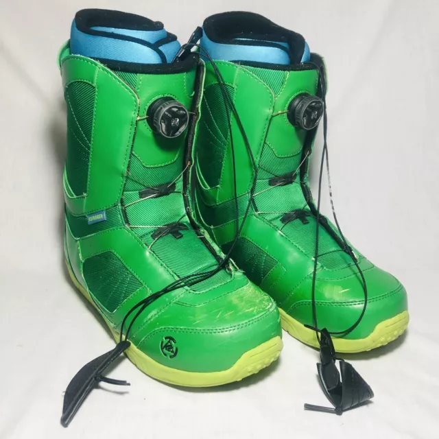 K2 Raider Green Snowboard Boots Mens Size 13