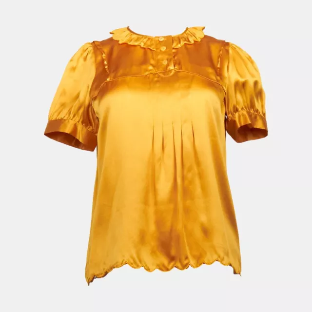 See by Chloe Blouse / Size 12 / Womens / Yellow / Silk