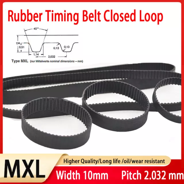 MXL Timing Belt - 2.032mm Pitch, 10mm Width, Closed Loop - CNC - 3D Printer