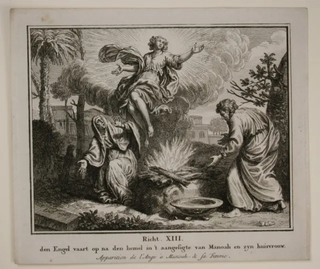 S. FOKKE (1712-1784), Der Engel erscheint Manoah, um 1750, KSt. Klassizismus