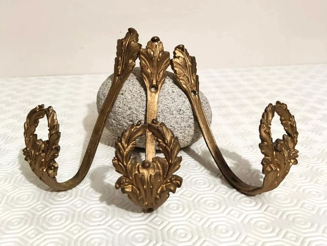 PAIRE EMBRASSES RIDEAUX 19°s Bronze doré St Rocaille déco Fenêtre