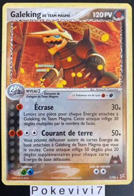 Carte Pokemon GALEKING 7/95 Holo Bloc EX Team Aqua VS Team Magma FR